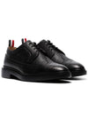 Men's Classic Long Wing Brogue Lace Up Brogue Shoes Black - THOM BROWNE - BALAAN 2