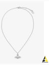 Women's Thin Line Short Flat ORB Pendant Necklace Silver - VIVIENNE WESTWOOD - BALAAN 2