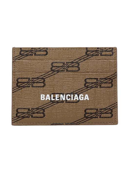 BB Monogram Card Wallet Brown - BALENCIAGA - BALAAN 2