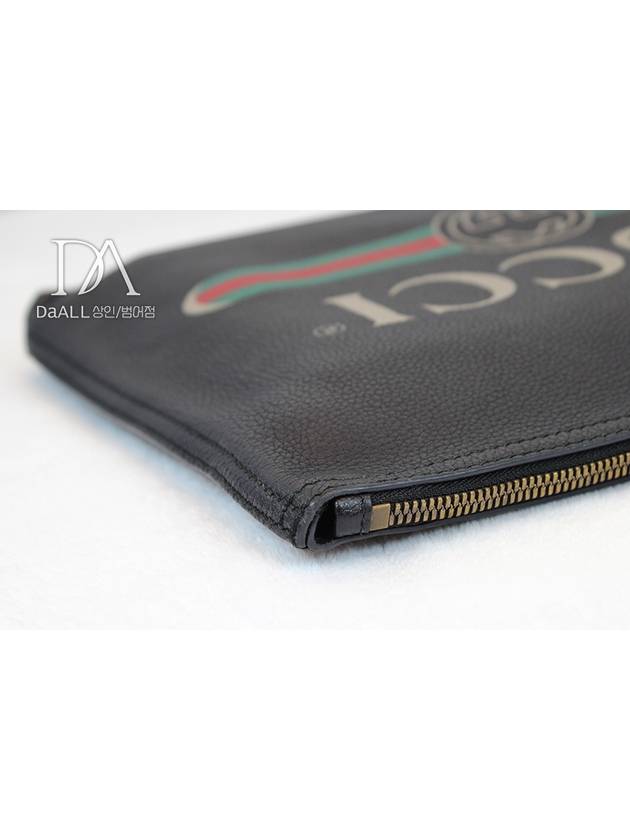 Women s Web Logo Clutch Black Status A 500981 - GUCCI - BALAAN 6