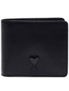 Heart Logo Half Wallet Black - AMI - BALAAN 3