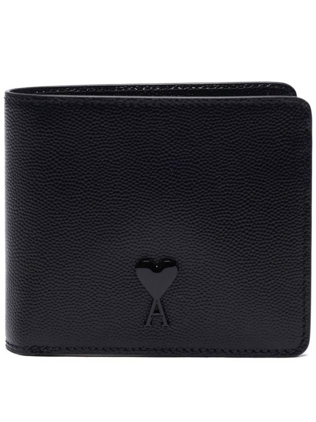 Heart Logo Half Wallet Black - AMI - BALAAN 3