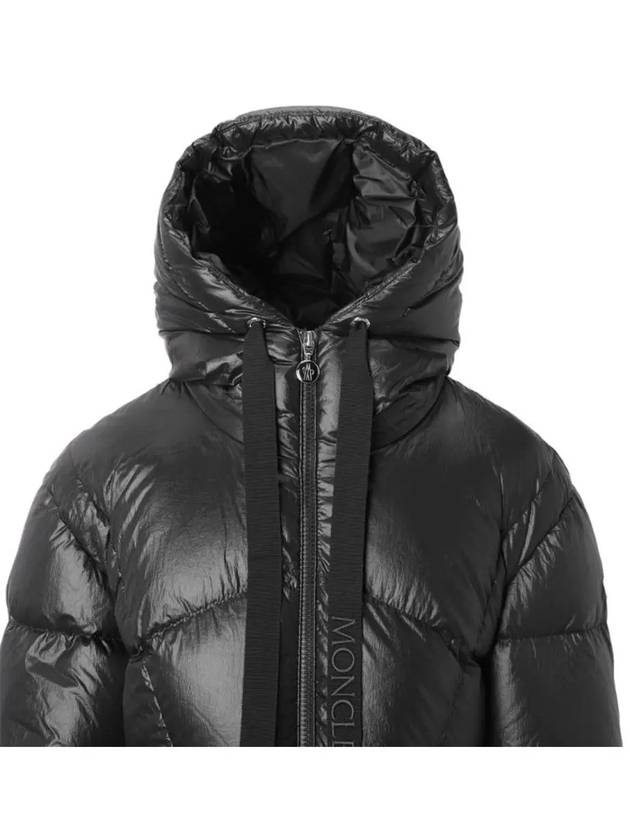 Selenga Logo Patch Long Down Padding Black - MONCLER - BALAAN 5