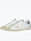 Women's Superstar Silver Heel Tab Pink Star Low Top Sneakers White - GOLDEN GOOSE - BALAAN 2