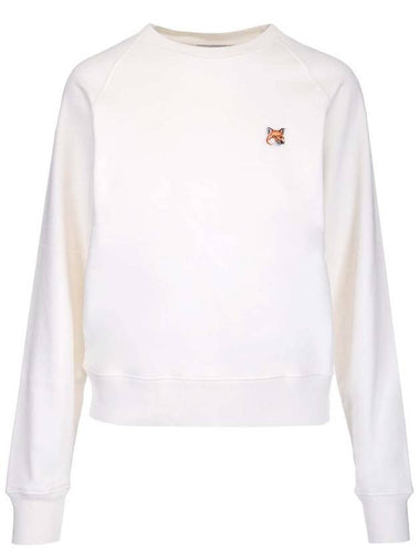 Fox Head Patch Adjusted Sweatshirt Ecru - MAISON KITSUNE - BALAAN 1