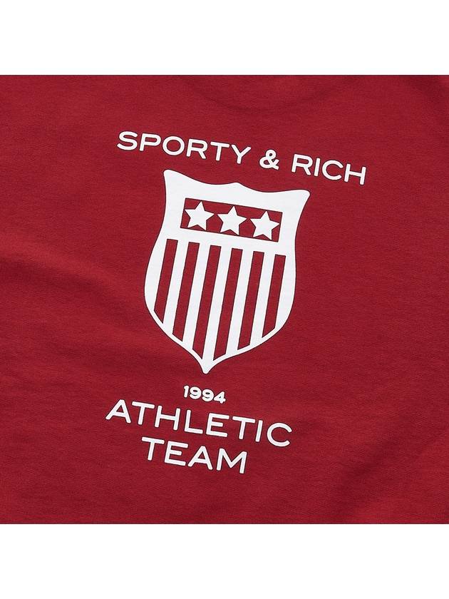 Athletic team sweatshirt ATHLETIC TEAM CREWNECK RUBY WHITE - SPORTY & RICH - BALAAN 9