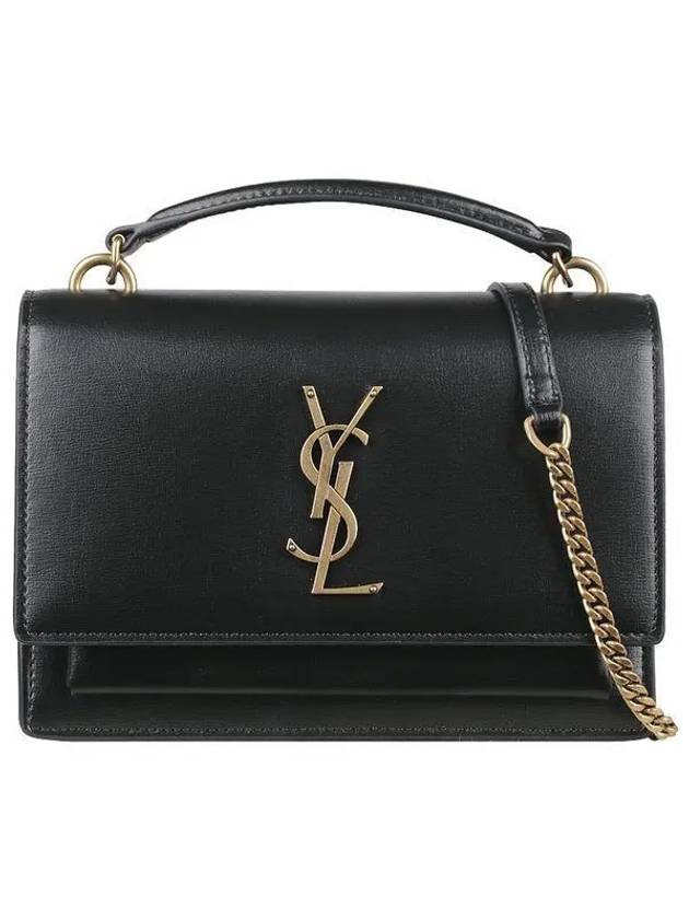 Sunset Chain Wallet Cross Bag Black - SAINT LAURENT - BALAAN 2