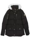 Original 3Q Hooded Padding White Shearling Black - MOOSE KNUCKLES - BALAAN 2