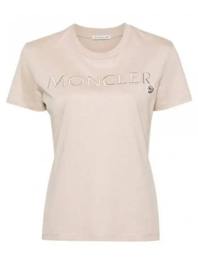 24 8C00006 829HP 20J Logo Embroidered T Shirt - MONCLER - BALAAN 1