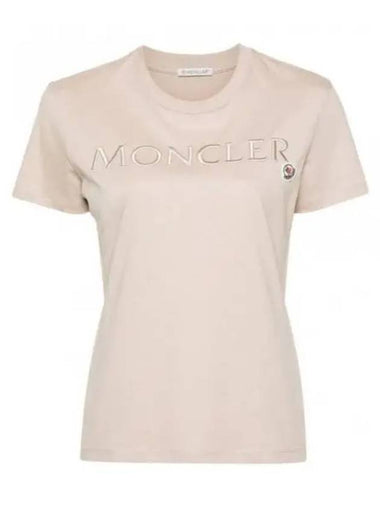 24 8C00006 829HP 20J Logo Embroidered T Shirt - MONCLER - BALAAN 1