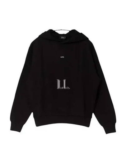 Boxy Micro Logo Hoodie Black - A.P.C. - BALAAN 2