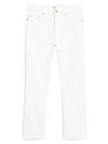 Women's Denim High Waist Cropped Jeans White - AMI - BALAAN 2