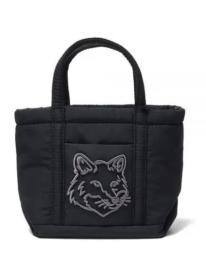 Fox Head Mini Puffer Tote Bag Black - MAISON KITSUNE - BALAAN 2