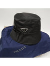 Triangle Logo Re-nylon Bucket Hat Black - PRADA - BALAAN 8