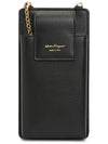 Vara Bow Calfskin Phone Case Black - SALVATORE FERRAGAMO - BALAAN 6