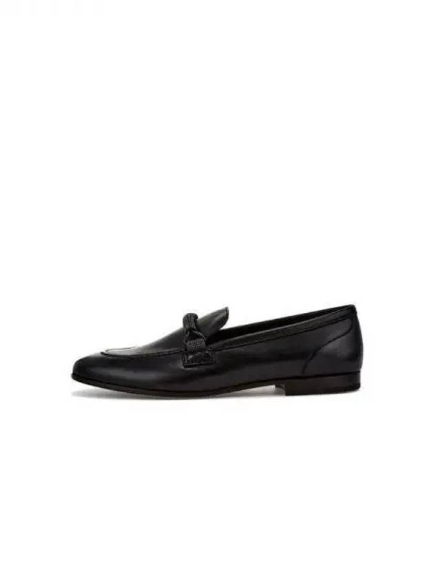 Women s Monili Bar Leather Loafer Black 270665 - BRUNELLO CUCINELLI - BALAAN 1