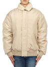 Shearling Collar Bomber Jacket Beige - ACNE STUDIOS - BALAAN 2