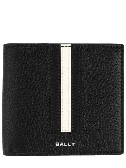 Striped Leather Half Wallet Black - BALLY - BALAAN 2