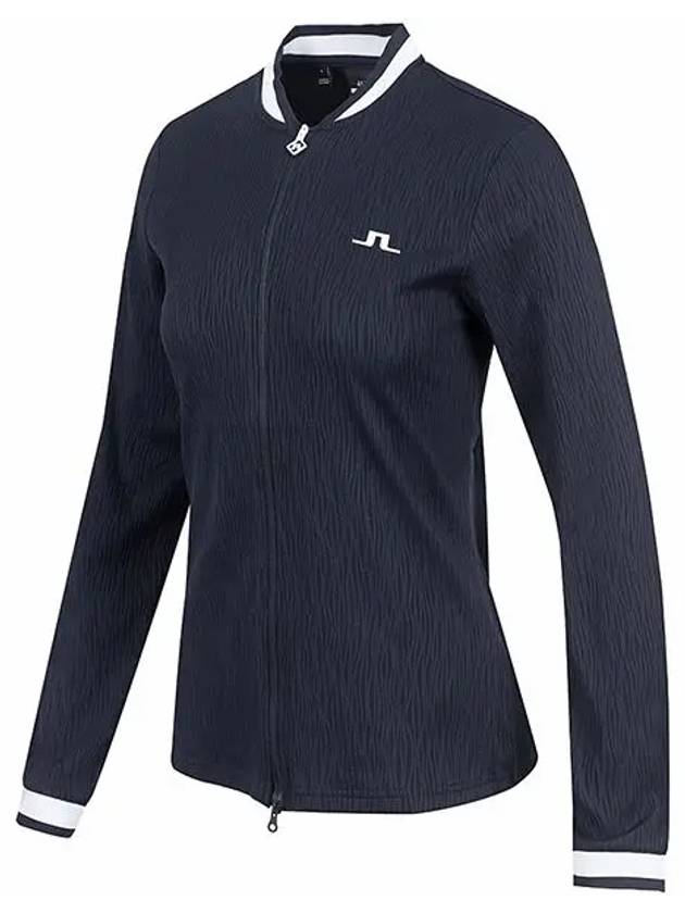 Women's Leonor Mid Layer Golf Zip-Up Jacket Navy - J.LINDEBERG - BALAAN 3