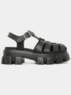 triangle logo chunky rubber sandals black - PRADA - BALAAN 4