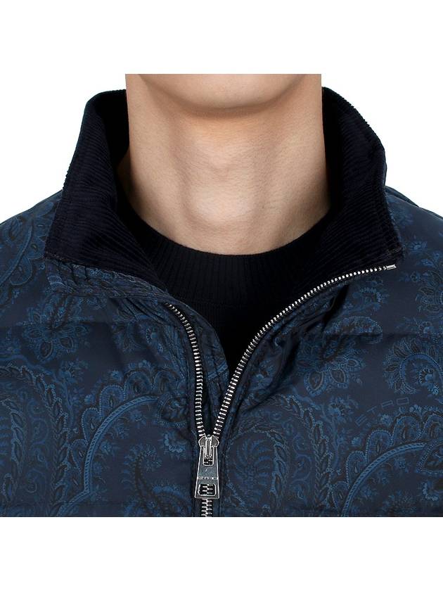 Paisley Print Padded Jacket Navy - ETRO - BALAAN 8