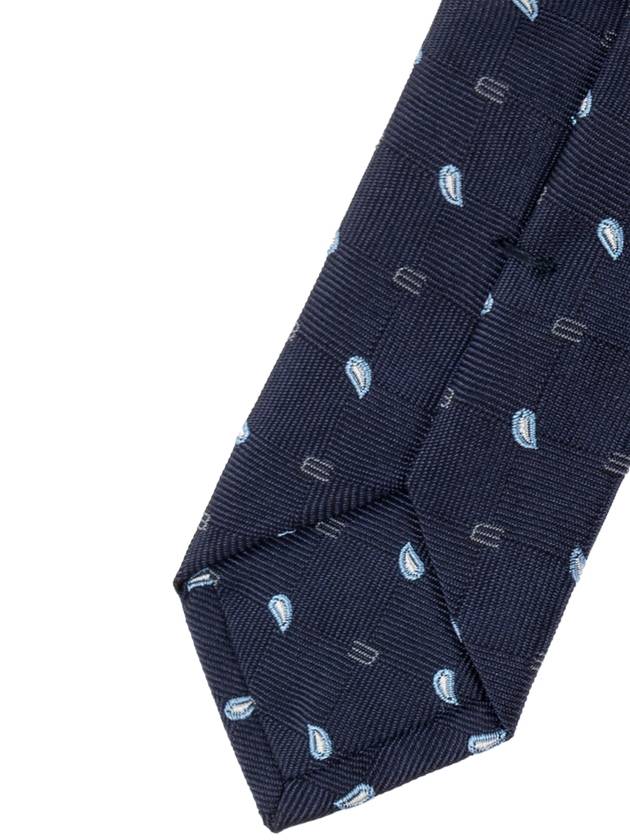 Etro Silk Tie, Men's, Navy Blue - ETRO - BALAAN 4