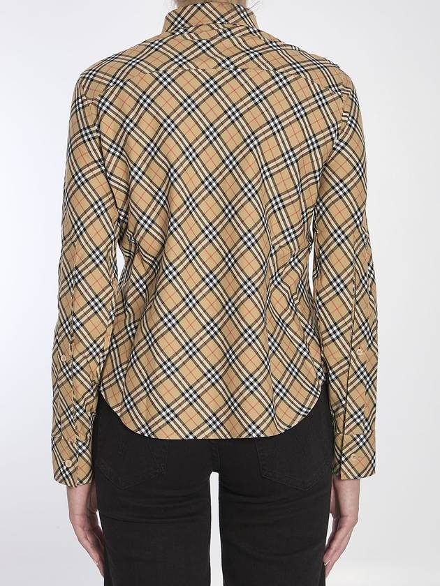 Check cotton shirt - BURBERRY - BALAAN 4