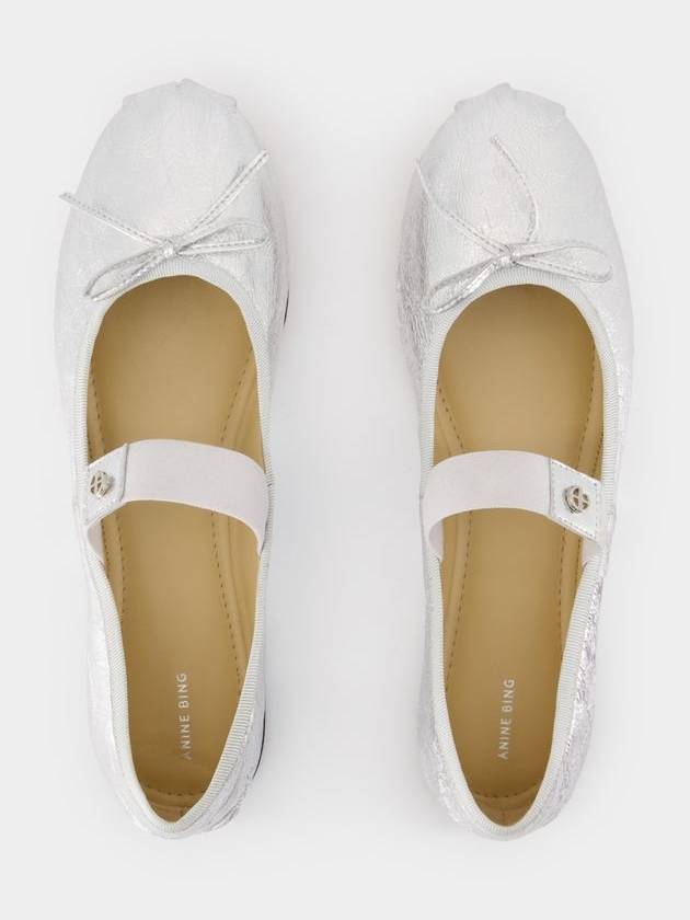 Jolie Flat Shoes - ANINE BING - Leather - Silver - ANINE BING - BALAAN 4