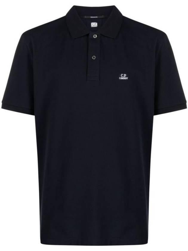 Stretch Piquet Regular Polo Shirt Navy - CP COMPANY - BALAAN 1