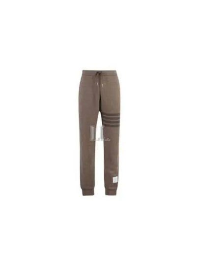 4 Bar Loopback Wool Track Pants Brown - THOM BROWNE - BALAAN 2