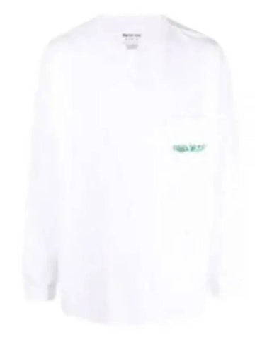 Logo Pocket Sweatshirt White MRSS22624HW - MARTINE ROSE - BALAAN 1