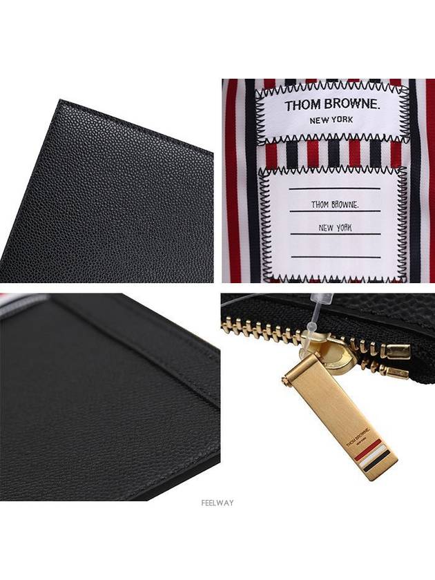 Medium Document Holder Clutch Bag Black - THOM BROWNE - BALAAN 7