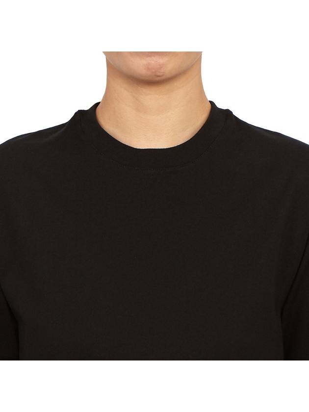 Logo Crew Neck Short Sleeve T-Shirt Black - SALVATORE FERRAGAMO - BALAAN 6