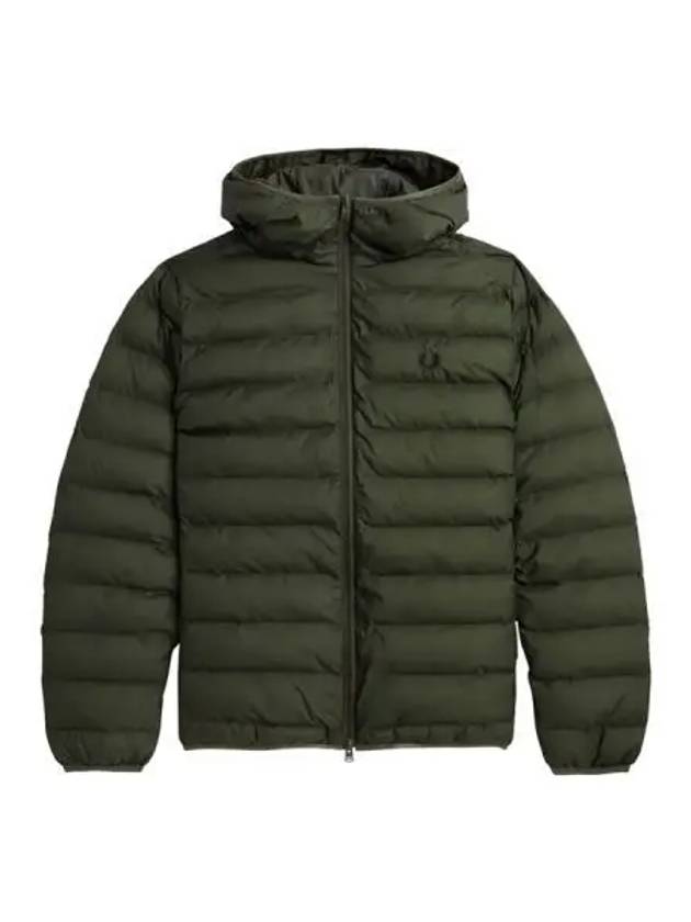 Fred Perry Hooded Insulated Jacket Laurel Reece Green - FRED PERRY - BALAAN 1