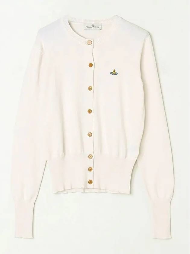 Bea Logo Cardigan Cream - VIVIENNE WESTWOOD - BALAAN 2