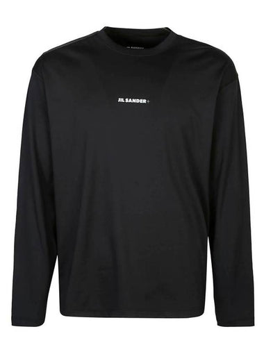 Logo Crew Neck Long Sleeve T-Shirt Black - JIL SANDER - BALAAN 1