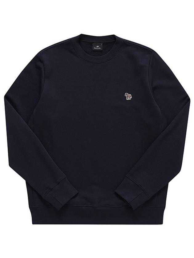 Zebra Patch Organic Cotton Sweatshirt Navy - PAUL SMITH - BALAAN 2