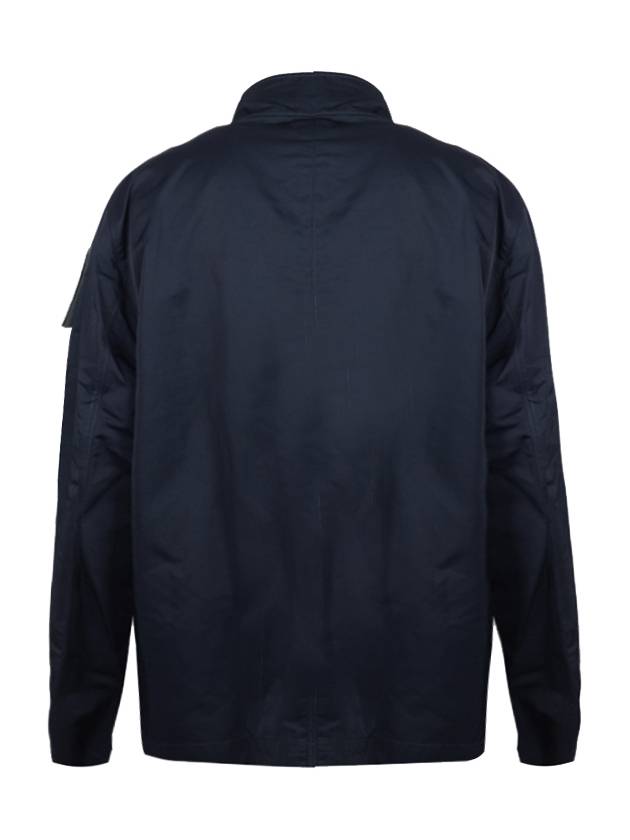 Hyper Dense Nylon Raso Zip Up Jacket Navy - STONE ISLAND - BALAAN 3