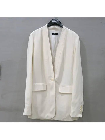 Ivory color women s jacket - THEORY - BALAAN 1