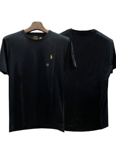 Embroidered Pony Logo Cotton Short Sleeve T-Shirt Black - POLO RALPH LAUREN - BALAAN 2