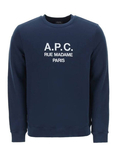 Rufus Embroidery Logo Sweatshirt Navy - A.P.C. - BALAAN 1