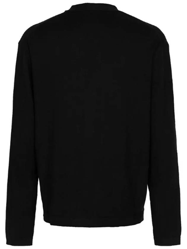 V Neck Cotton Cardigan Black - VIVIENNE WESTWOOD - BALAAN 3