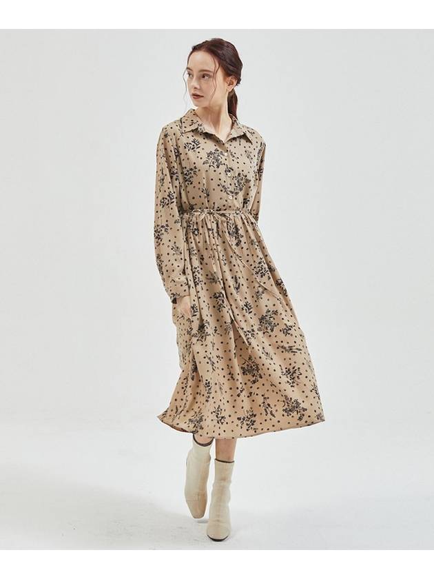 Diane Half Shirt Long Dress Beige - MANAVIS7 - BALAAN 1