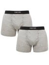 TwoPack Cotton Blend Logo Jacquard Boxer Briefs Panties Gray - TOM FORD - BALAAN 1