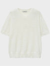 Boucle V Neck Half Knit Top Ivory - NOIRER - BALAAN 3