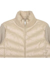 Women's Padded Wool Cardigan Beige - MONCLER - BALAAN 6