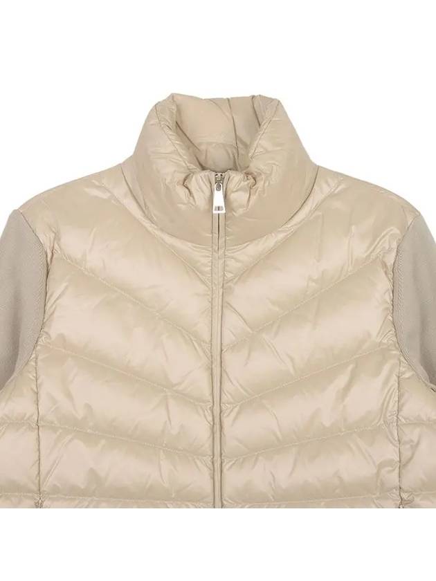 Women's Padded Wool Cardigan Beige - MONCLER - BALAAN 6