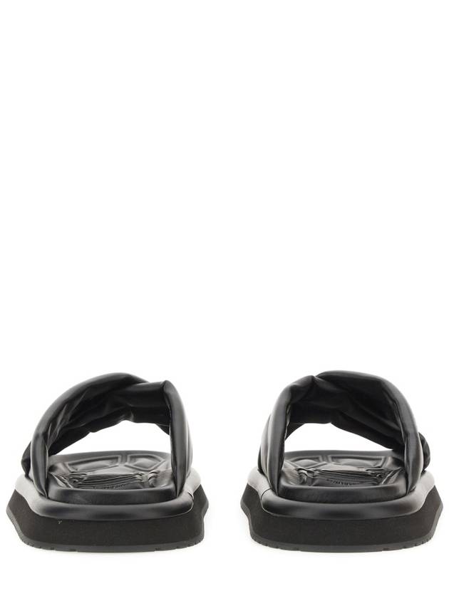 Napa Look Fabric Sandals Black - DOLCE&GABBANA - BALAAN 4