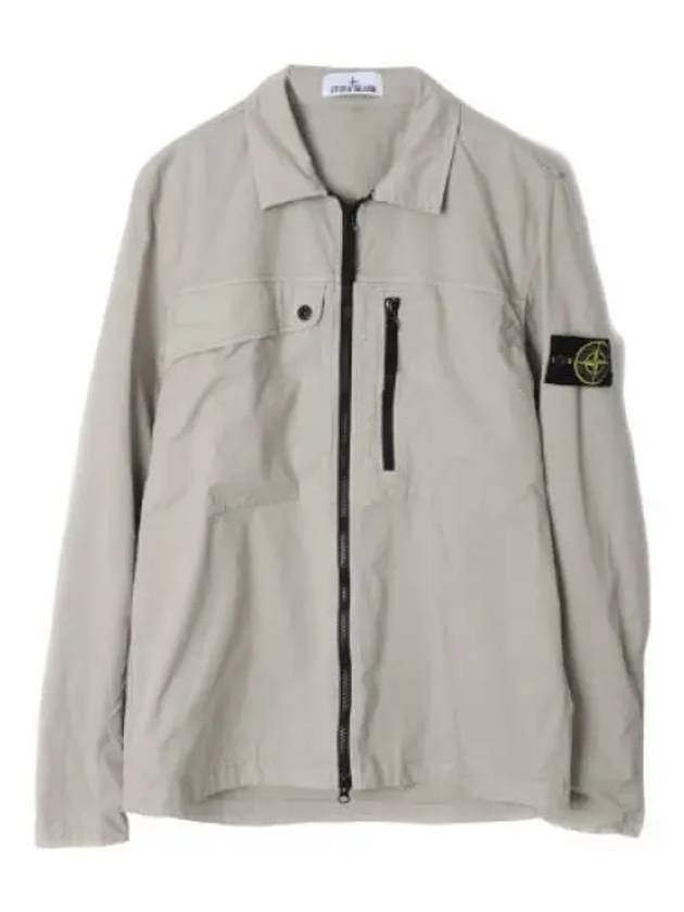 Supima Cotton Twill Stretch Overshirt Regular Fit Men s Jacket - STONE ISLAND - BALAAN 1