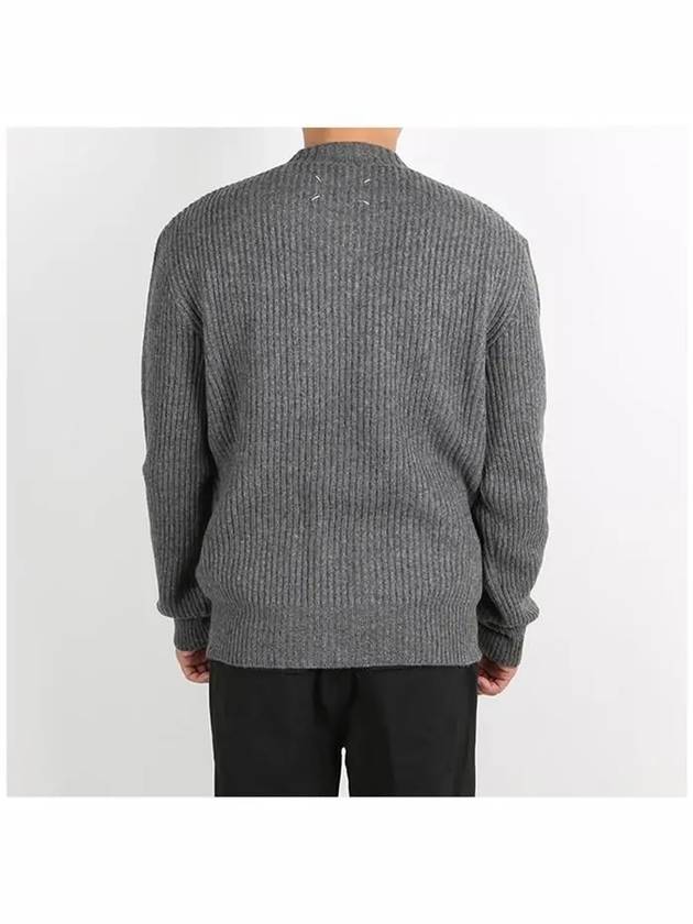 Men's Back Stitch Alpaca Knit Top Grey - MAISON MARGIELA - BALAAN 5